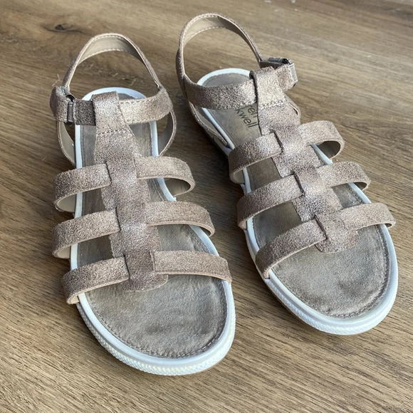 Lauren Blackwell Gladiator Sandal the Tristan in brown/gold size 7 - Picture 2 of 11